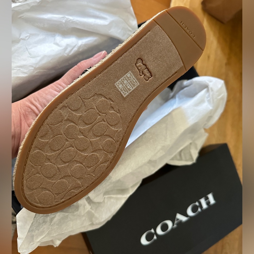 NIB - COACH Codi Espadrille In Signature Jacquard -  Black - size 5 US - Picture 10 of 14